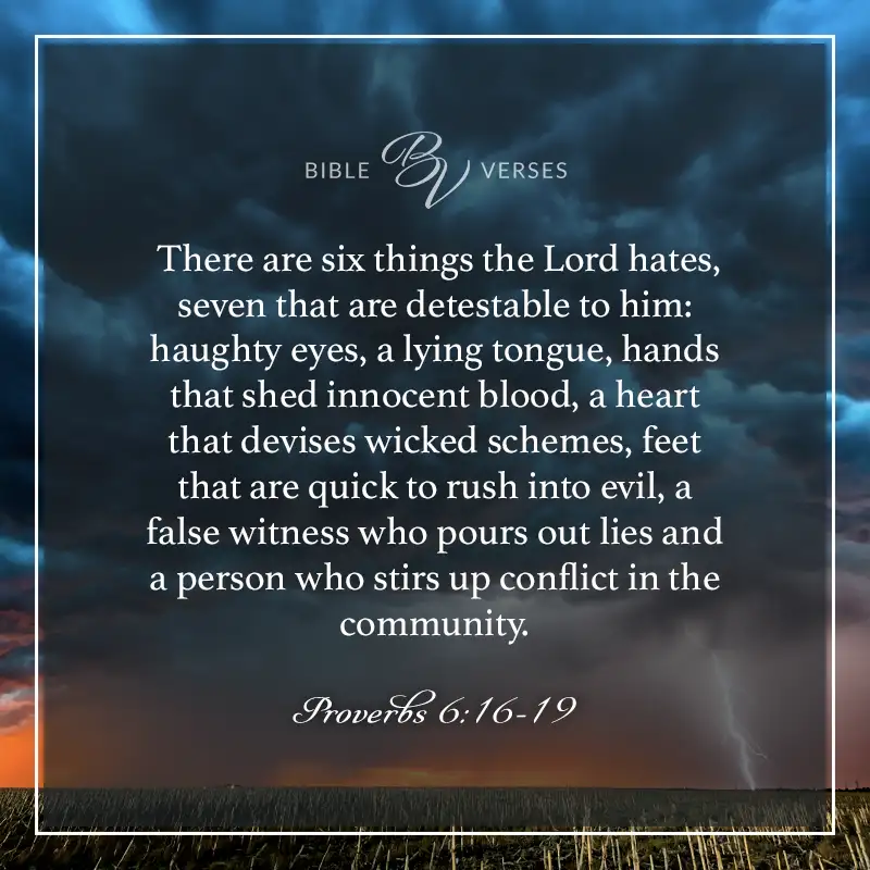 Bible verses about Abortion - Proverbs 6:16-19