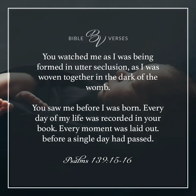 Bible verses about Abortion - Psalms 139:15-16