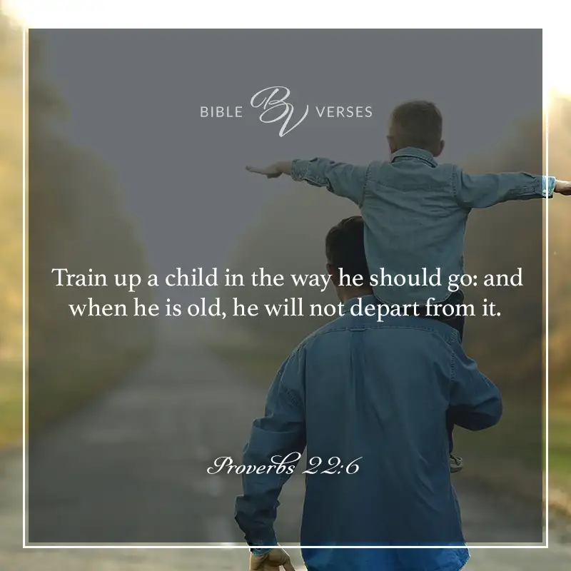 Bible verses about fathers:
Train up a child in the way he should go: and when he is old, he will not depart from it.

Proverbs 22:6