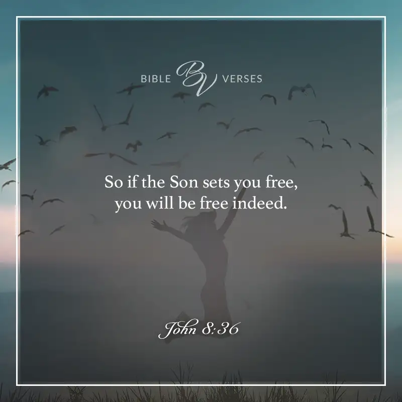 Bible verses about freedom: So if the Son sets you free, you will be free indeed. John 8:36