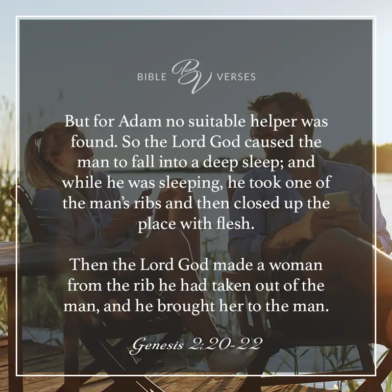 Bible verses about women: Genesis 2:20-22