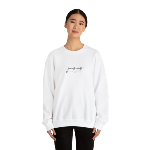 "Jesus. The Way. The Truth. The Life." Men/Women Sweatshirt - Image 4