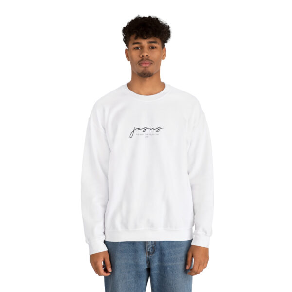 "Jesus. The Way. The Truth. The Life." Men/Women Sweatshirt - Image 5