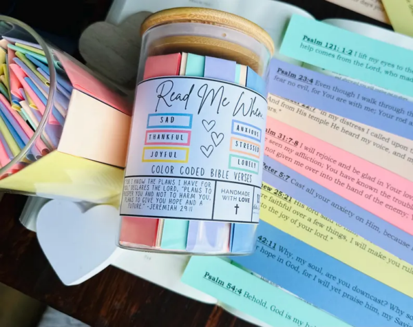 365-Day Scripture Jar: Color-Coded Verses for Every Mood