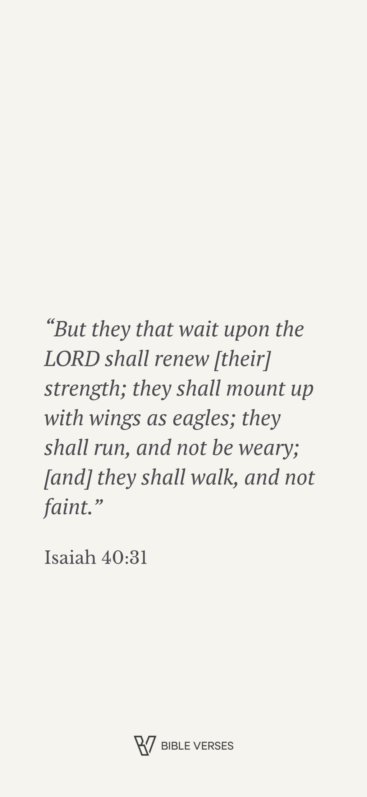 Isaiah 40:31 Dark on Light phone wallpaper