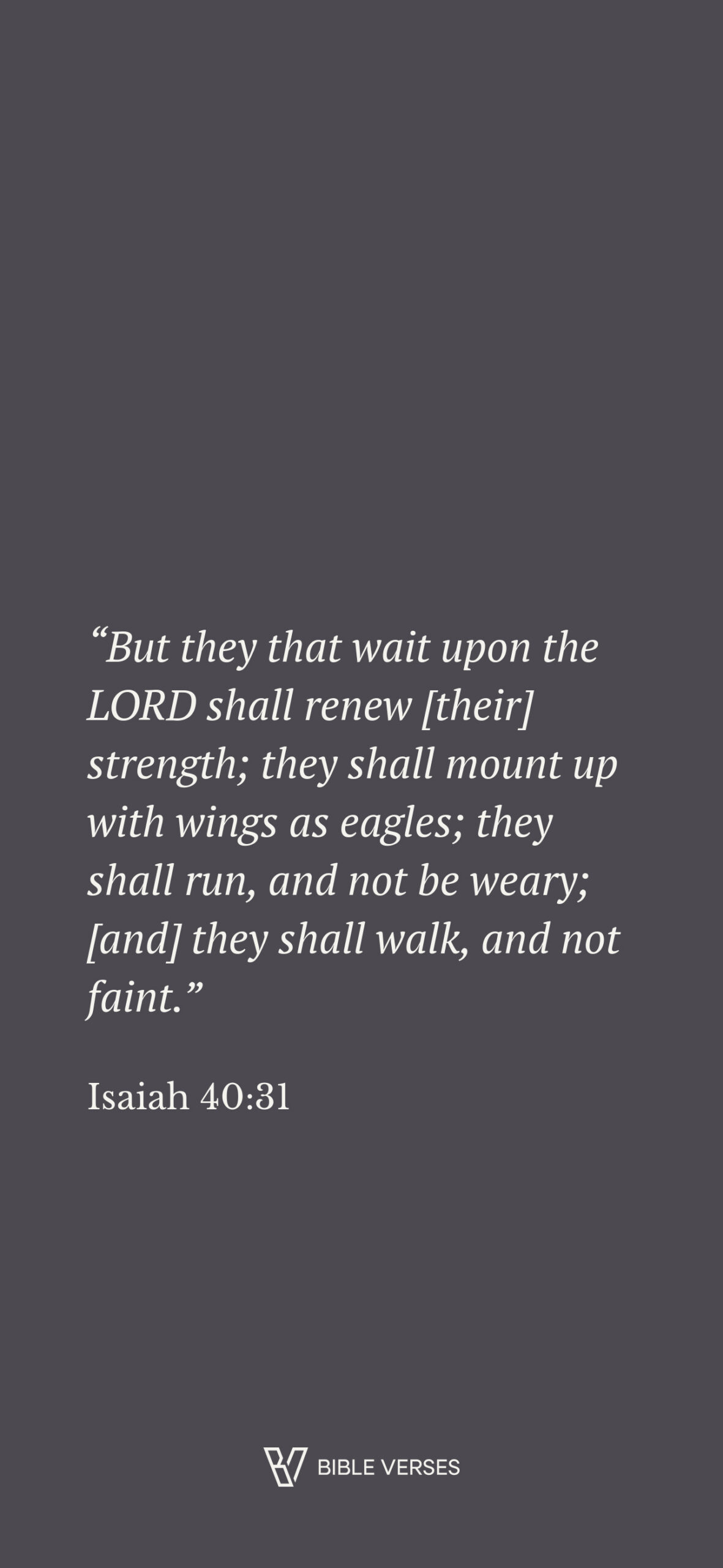 Isaiah 40:31 Light on Dark phone wallpaper